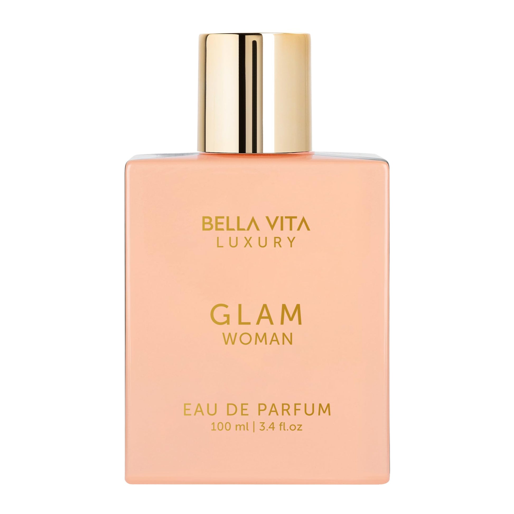 Bellavita Luxury Glam Eau de Parfum | 100 ml (3.4 fl.oz.) | Perfume for Women | White Floral, African Orange, Jasmine,