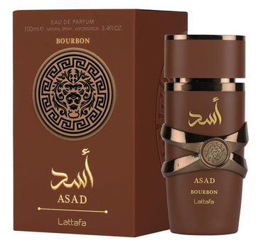 Lattafa ASAD BOURBON for Unisex Eau de Parfum Spray 3.40 Ounce / 100 m